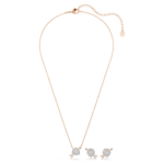 Idyllia set Mixed cuts, Heart with arrow, White, 18K rose gold finish - Image 3