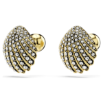 Idyllia stud earrings Shell, White, 18K gold finish - Image 4