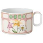 Idyllia teacup with saucer Porcelain, Crystal print motif, bouquet, Multicoloured - Image 4