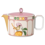Idyllia teapot Porcelain, Crystal print motif, flycatcher, Small, Multicoloured