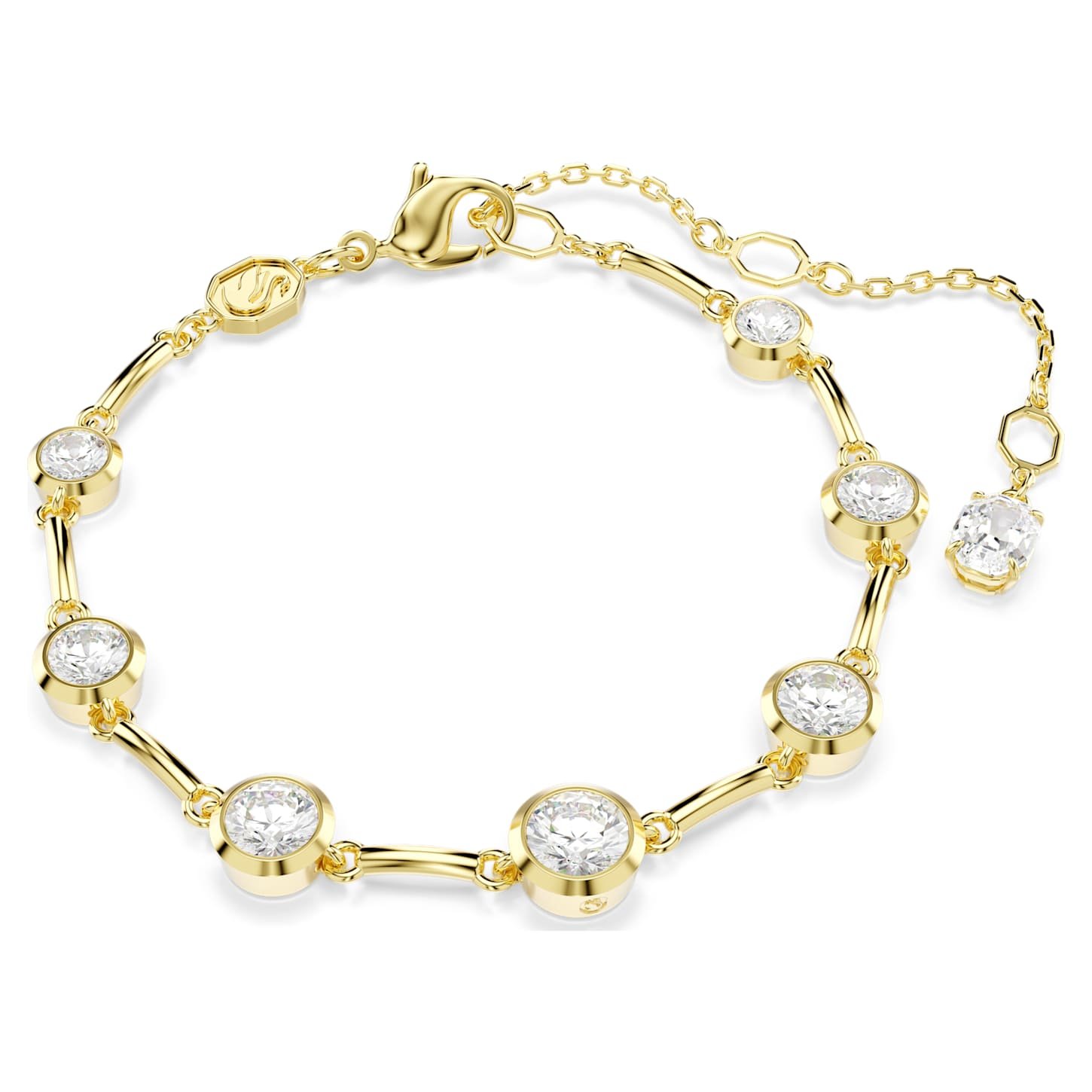 imber-bracelet-mixed-round-cuts-white-18k-gold-finish-swarovski-5705465 Imber bracelet Mixed round cuts, White, 18K gold finish - Image 1