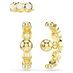 Imber ear cuff Set (3), Round cut, White, 18K gold finish - Image 5