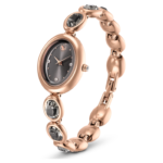 Imber oval watch Swiss Made, Metal bracelet, Black, Rose gold-tone finish - Image 3