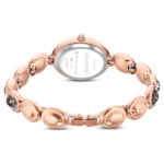 Imber oval watch Swiss Made, Metal bracelet, Black, Rose gold-tone finish - Image 4