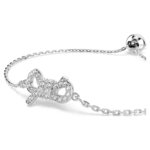 Lifelong bracelet Pavé, Bow, White, Rhodium plated - Image 3