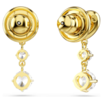Lifelong drop earrings Round cut, Heart, White, 18K gold finish - Image 5
