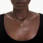 Lifelong pendant Round cut, Heart, White, 18K gold finish - Image 2