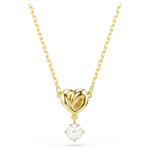 Lifelong pendant Round cut, Heart, White, 18K gold finish - Image 7