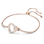 Lovely bracelet Heart, White, 18K rose gold finish - Image 3