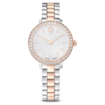 Matrix 3-link watch Swiss Made, Metal bracelet, Silver Tone, Rose gold-tone finish