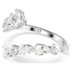 Matrix bangle Mixed cuts, White, Rhodium plated - Image 3
