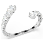 Matrix bangle Mixed cuts, White, Rhodium plated - Image 4