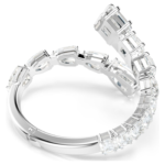 Matrix bangle Mixed cuts, White, Rhodium plated - Image 5