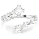 Matrix bangle Mixed cuts, White, Rhodium plated - Image 6