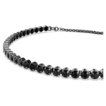 Matrix bracelet Mixed round cuts, Black, Ruthenium plated - Image 2