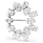 Matrix brooch Pear cut, White, Rhodium plated - Image 3