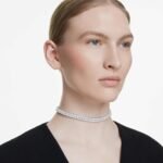 Matrix choker Round cut, White, Rhodium plated - Image 2