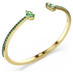 Matrix cuff Mixed cuts, Green, 18K gold finish - Image 4