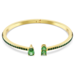 Matrix cuff Mixed cuts, Green, 18K gold finish - Image 6