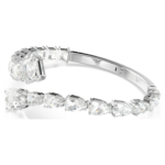 Matrix cuff Mixed cuts, White, Rhodium plated - Image 3