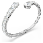 Matrix cuff Mixed cuts, White, Rhodium plated - Image 4