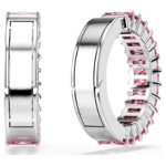 Matrix ear cuffs Baguette cut, Rhodium plated - Image 5