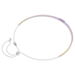 Matrix necklace Gradient of round cuts, Multicoloured, Rhodium plated - Image 6