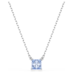 Matrix pendant Square cut, Blue, Rhodium plated