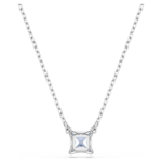 Matrix pendant Square cut, Blue, Rhodium plated - Image 5