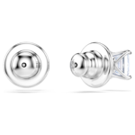 Matrix stud earrings Square cut, Blue, Rhodium plated - Image 5