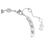 Matrix Tennis bracelet Baguette cut, White, Rhodium plated - Image 4