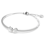 Mesmera bangle Mixed cuts, White, Rhodium plated - Image 3