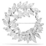 Mesmera brooch Marquise cut, White, Rhodium plated - Image 7