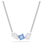 Mesmera pendant Mixed cuts, Blue, Rhodium plated - Image 7