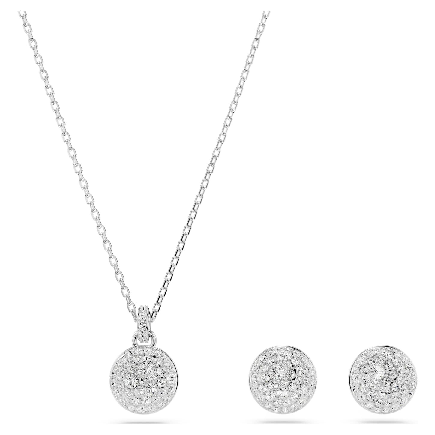 Meteora set White, Rhodium plated