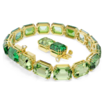 Millenia bracelet Octagon cut, Colour gradient, Green, 18K gold finish - Image 5