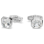 Millenia cufflinks Octagon cut, White, Rhodium plated - Image 7