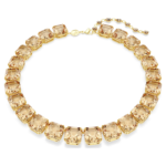 Millenia necklace Octagon cut, Caramel, 18K gold finish