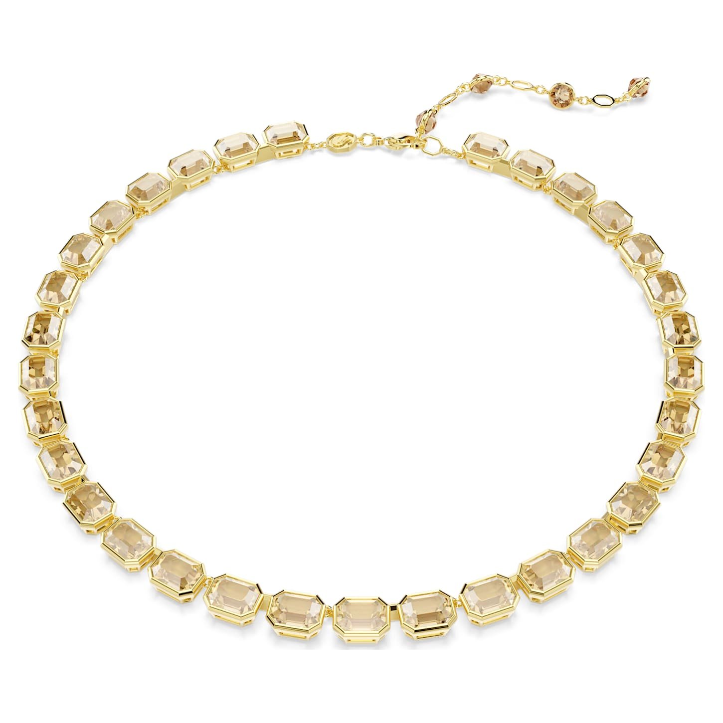 millenia-necklace-octagon-cut-yellow-18k-gold-finish-swarovski-5718674 Millenia necklace Octagon cut, Yellow, 18K gold finish - Image 1