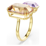 Millenia open ring Octagon cut, Multicoloured, 18K gold finish - Image 3