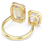 Millenia open ring Octagon cut, Multicoloured, 18K gold finish - Image 5