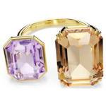 Millenia open ring Octagon cut, Multicoloured, 18K gold finish - Image 7