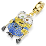 Minions Bob charm Pavé, Multicoloured, 18K gold finish - Image 3