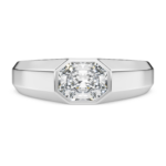 Octagon band ring Lab-grown diamonds 1.0 ct tw, Octagon shape, 18K white gold - Image 3