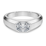 Octagon band ring Lab-grown diamonds 1.0 ct tw, Octagon shape, 18K white gold
