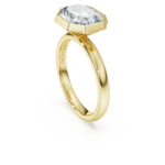Octagon bezel ring Lab-grown diamonds 3.0 ct tw, Octagon shape, 18K yellow gold - Image 4