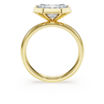 Octagon bezel ring Lab-grown diamonds 3.0 ct tw, Octagon shape, 18K yellow gold - Image 5