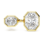 Octagon bezel ring Lab-grown diamonds 4.10 ct tw, Octagon shape, 18K yellow gold - Image 2