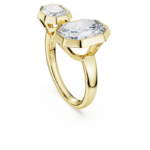 Octagon bezel ring Lab-grown diamonds 4.10 ct tw, Octagon shape, 18K yellow gold - Image 3