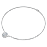 Octagon necklace Lab-grown diamonds 12.86 ct tw, Octagon shape, 18K white gold - Image 2